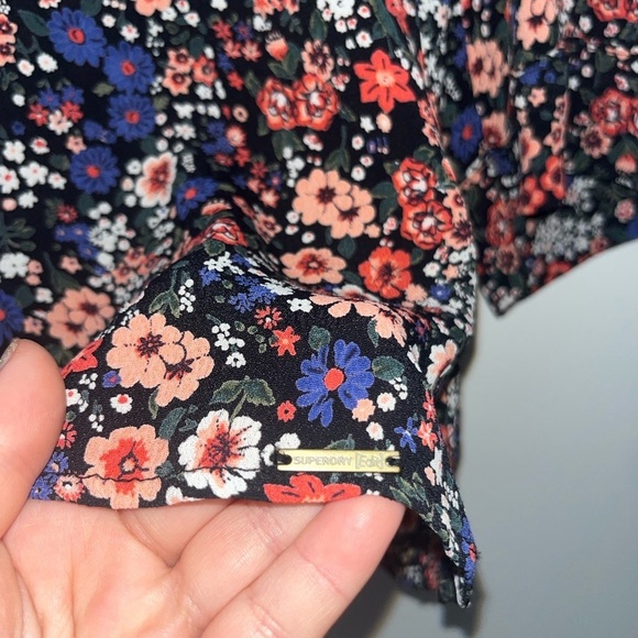 SUPERDRY Janie Floral Print Blouse Size 6 - Picture 7 of 13